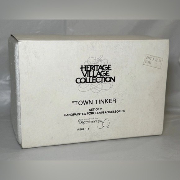 Department 56 Heritage Village Collection Town Tinker Set of 2 pieces 58464 - Picture 2 of 7